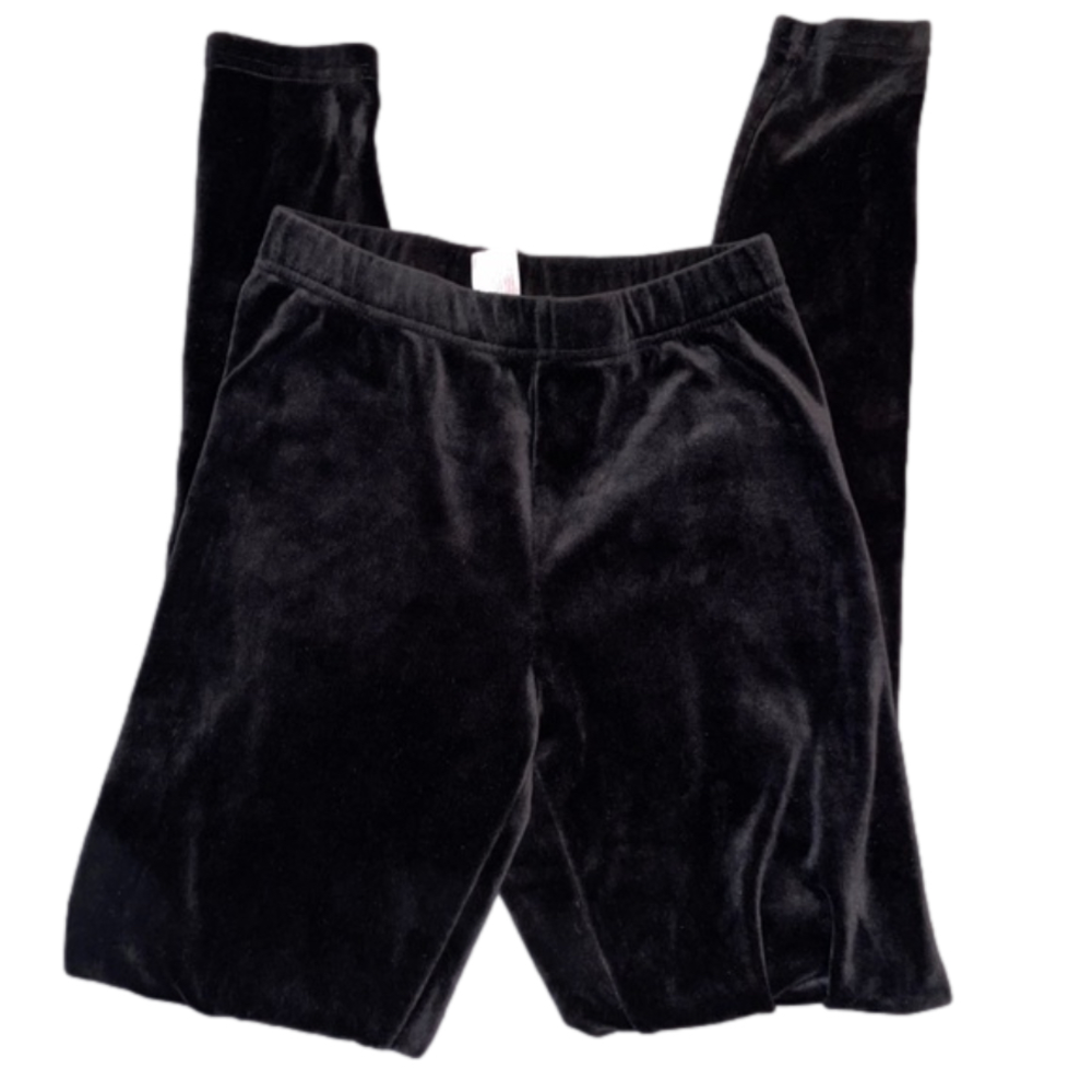 Black high rise velvet leggings black size small